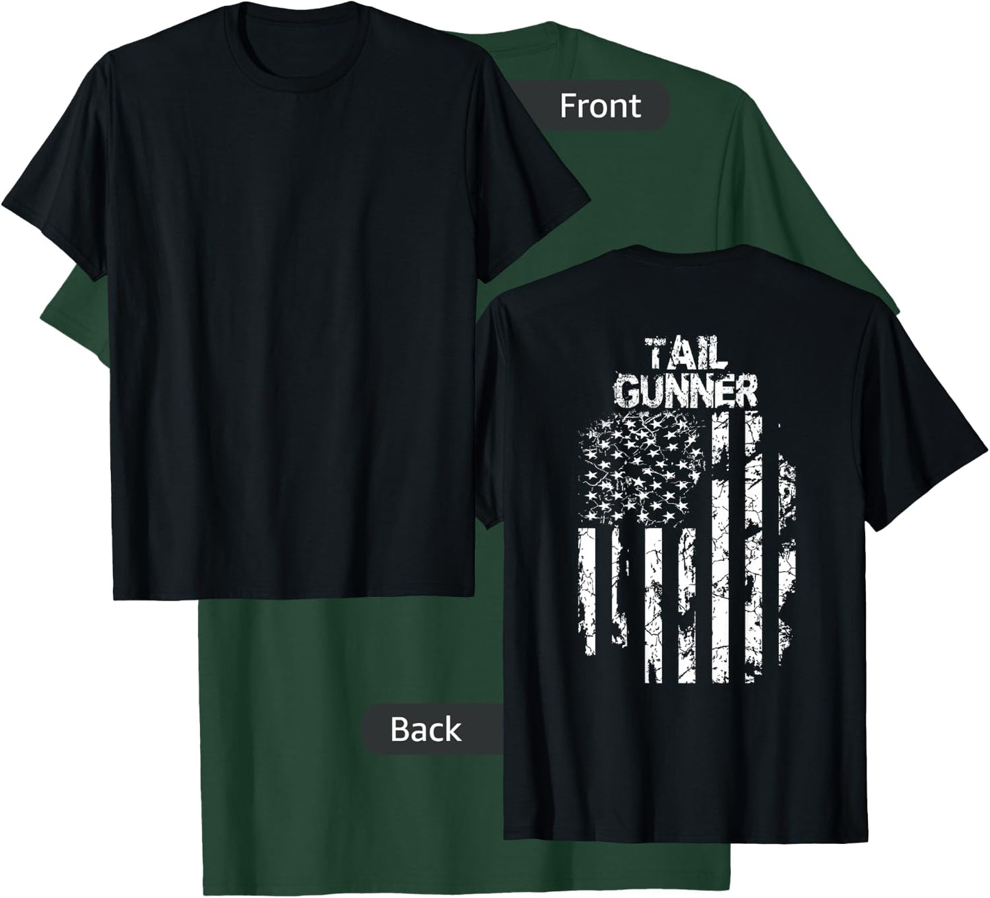 Tail Gunner Military T-Shirt - T-Shirt | Forest