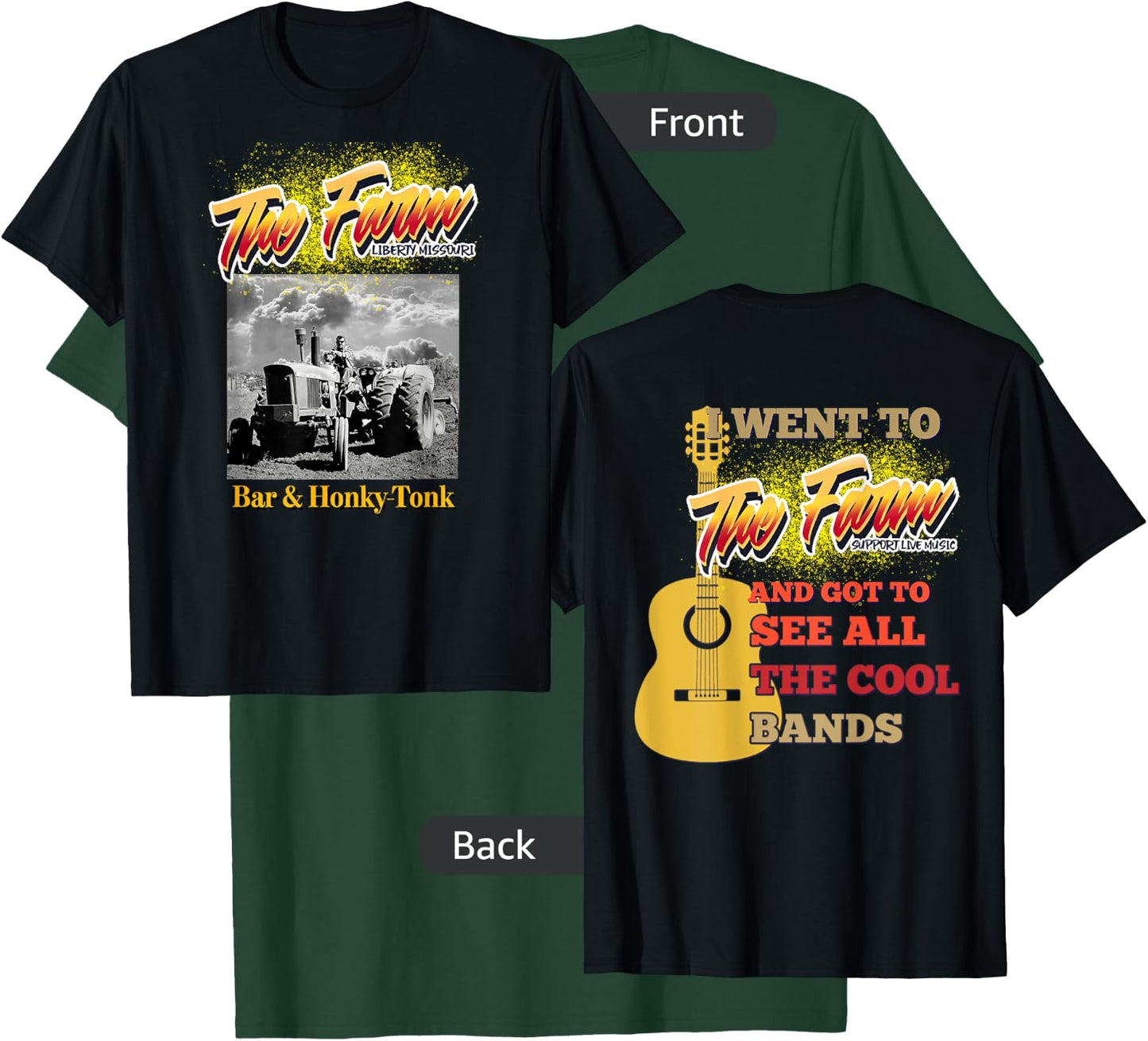 The Farm Liberty Missouri USA Live Music Bar Honky-tonk #3 T-Shirt - T-Shirt | Forest