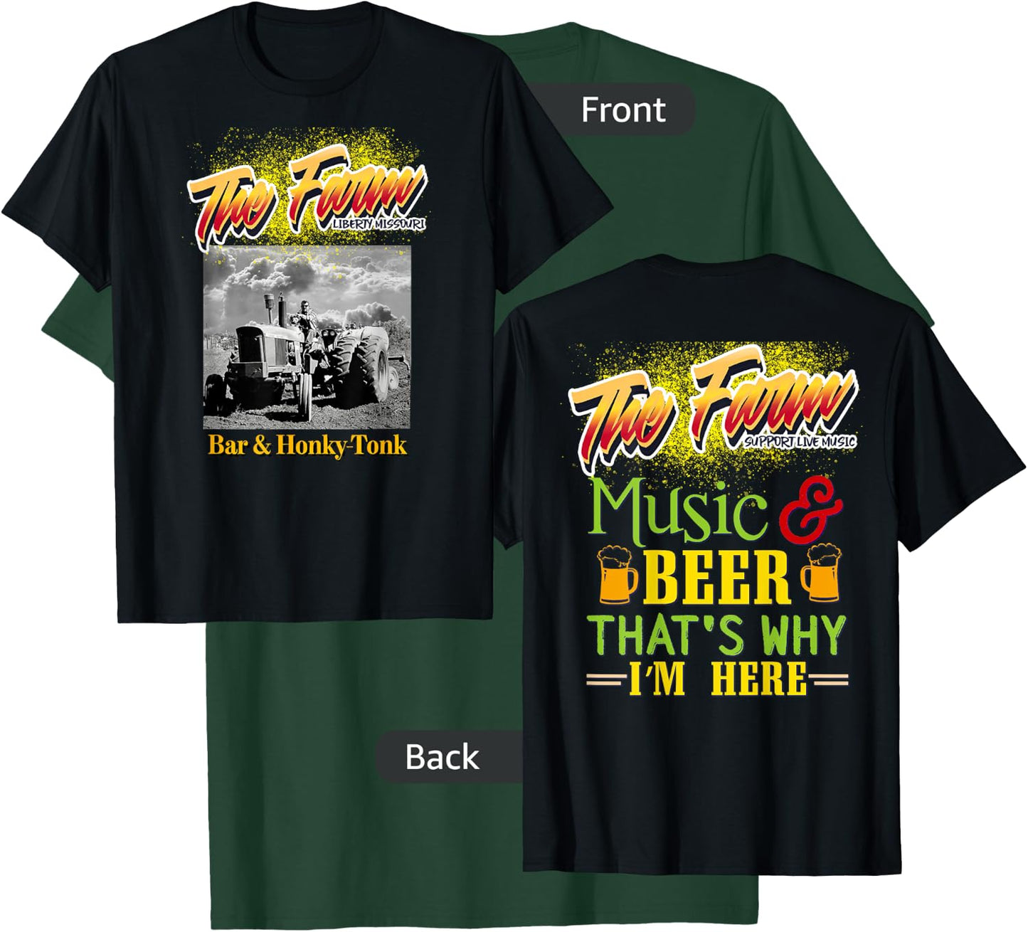 The Farm Liberty Missouri USA Live Music Bar Honky-tonk #1 T-Shirt - T-Shirt | Forest