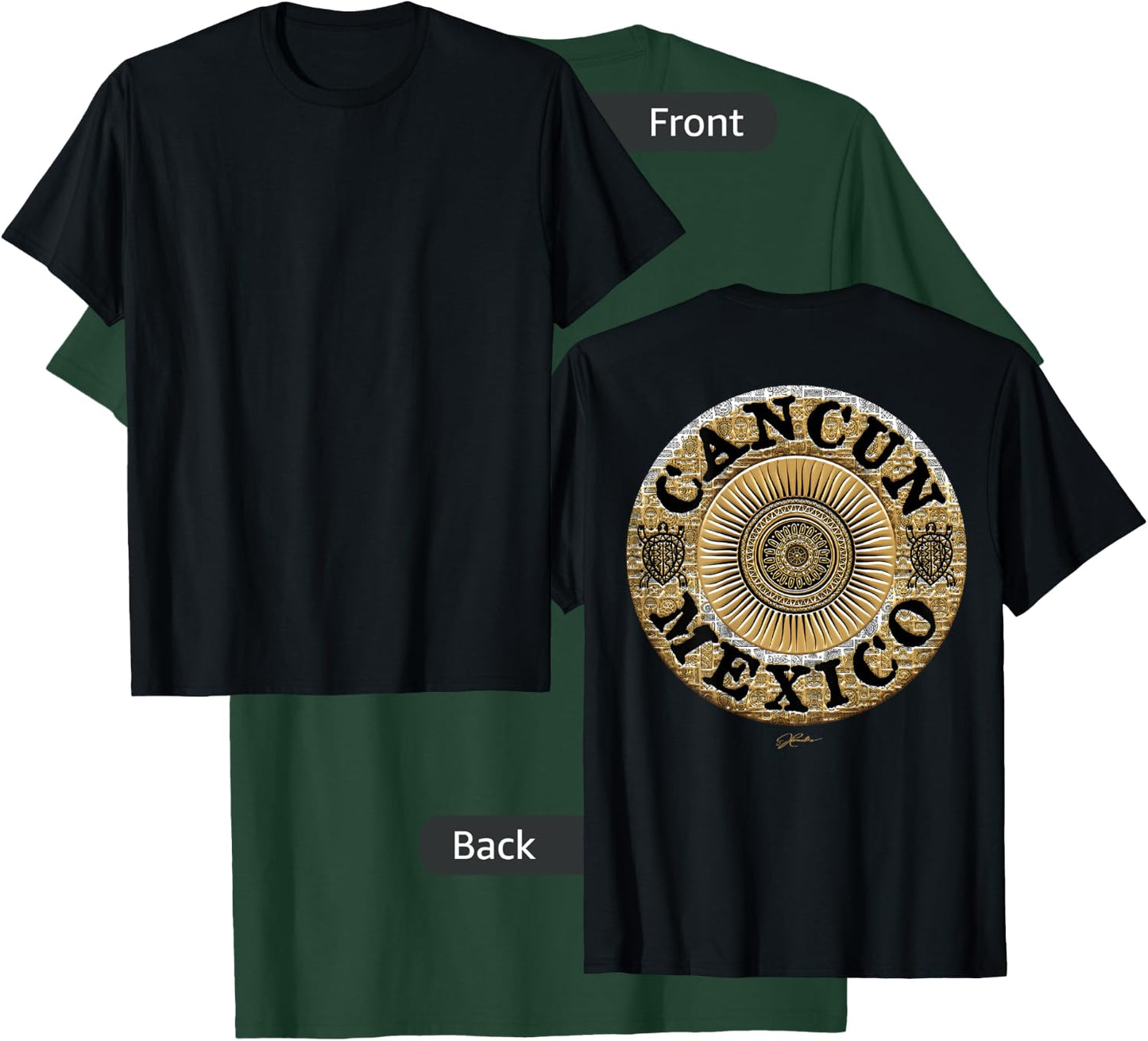 JCombs: Cancun, Mexico, Mayan Sun T-Shirt - T-Shirt | Forest