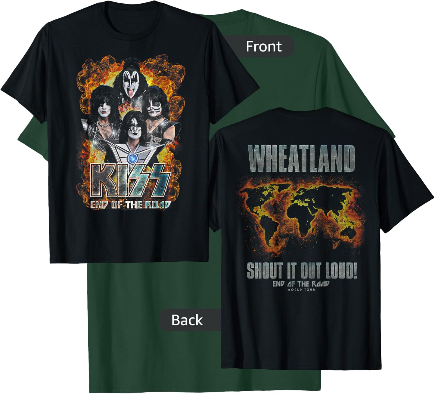 KISS - Exclusive Official End of The Road Tour, Wheatland T-Shirt - T-Shirt | Forest