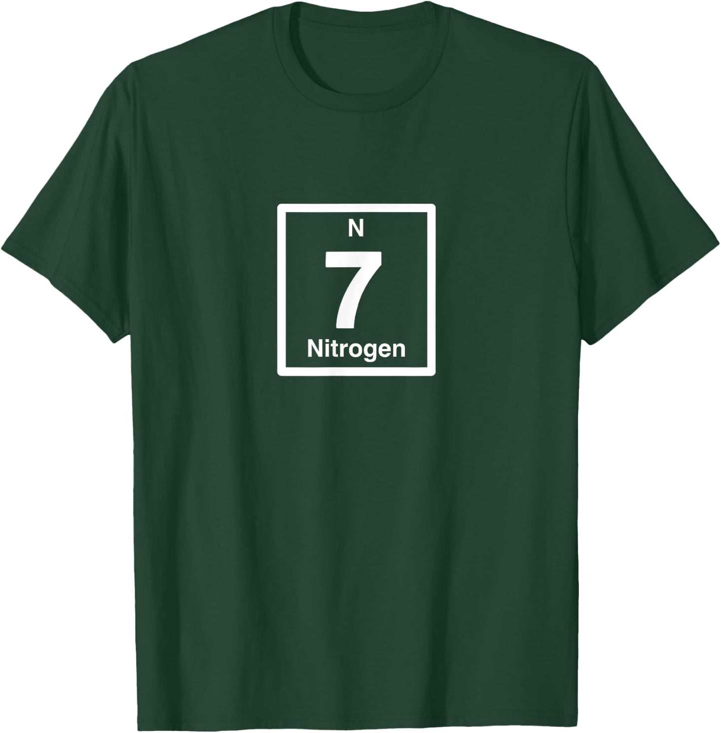 Nitrogen N, Periodic Table Elements, 7th Birthday Science T-Shirt - T-Shirt | Forest