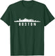 Boston Massachusetts Skyline T-Shirt - T-Shirt | Forest