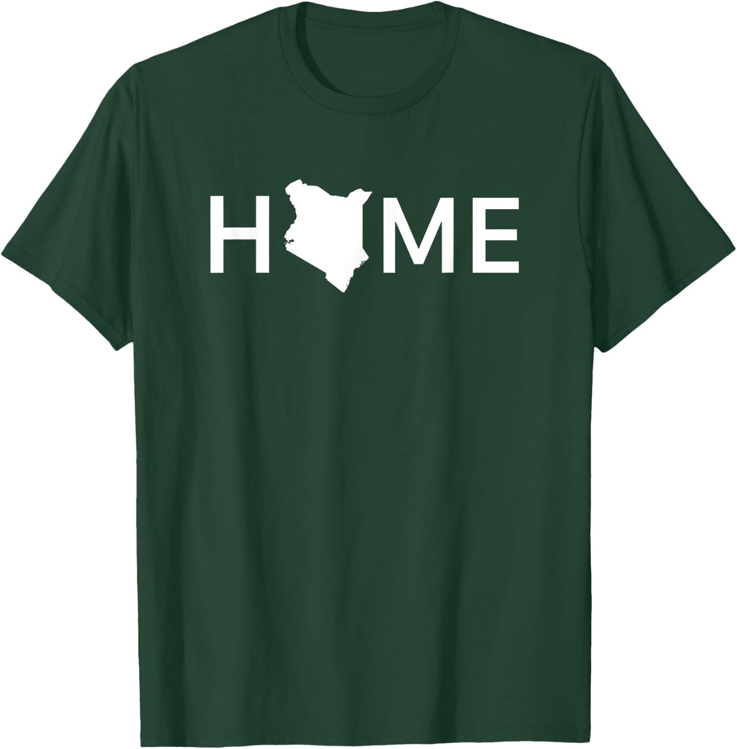 Kenya Home Country Love Outline Silhouette Africa T-Shirt - T-Shirt | Forest