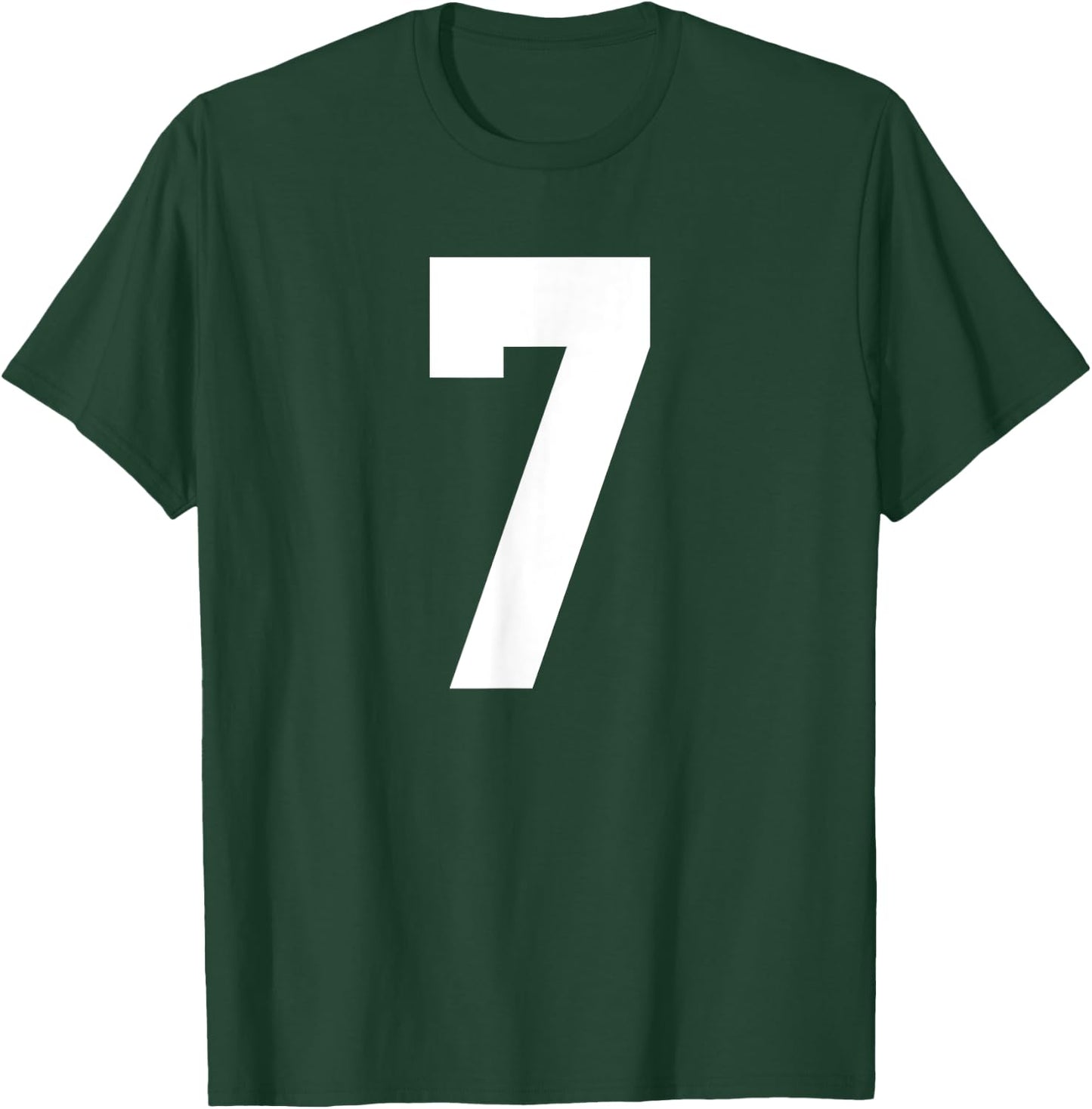 # 7 Team Sports Jersey Front & Back Number Player Fan T-Shirt - T-Shirt | Forest
