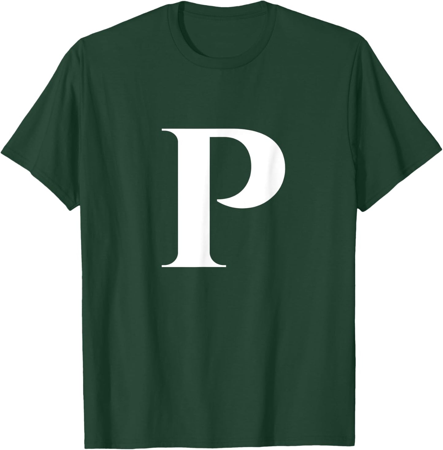 Enjoy Cool P Alphabet Cute Initial Monogram Letter P Graphic T-Shirt - T-Shirt | Forest