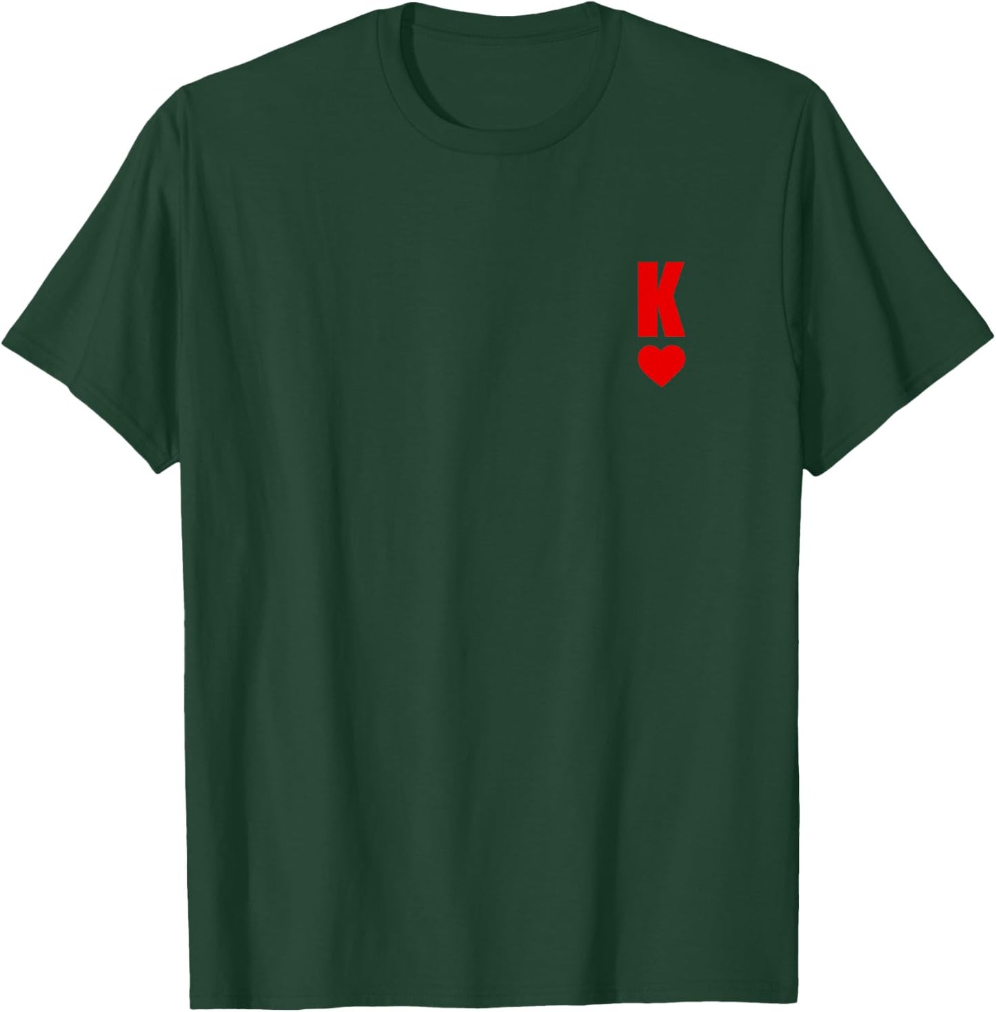 K Card King of Hearts Matching Couple Saint Valentine's Day T-Shirt - T-Shirt | Forest
