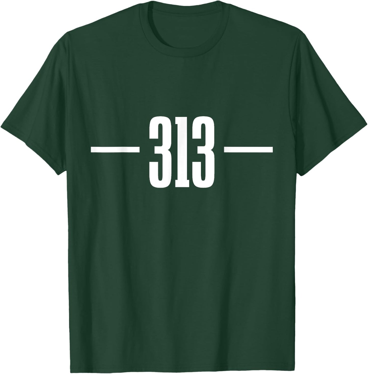 Detroit Michigan 313 Area Code Pride Retro T-Shirt - T-Shirt | Forest