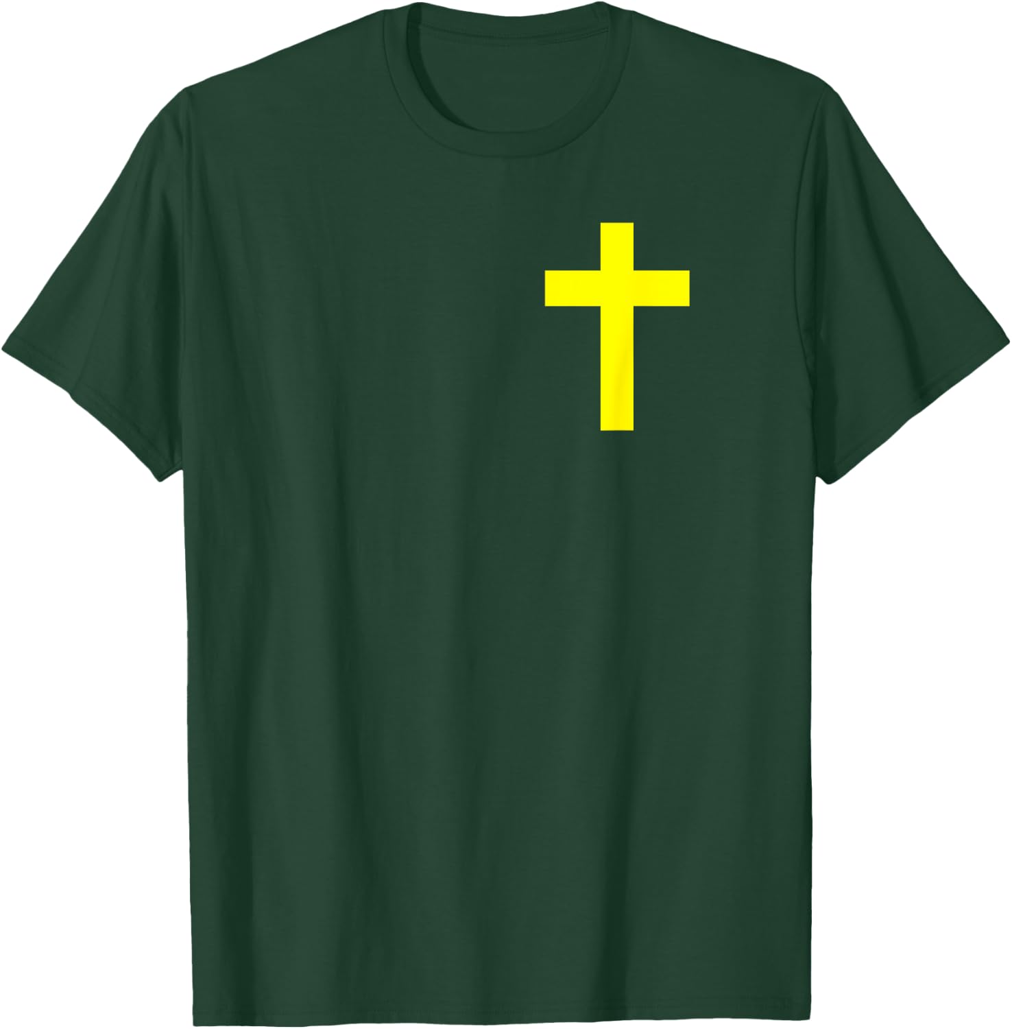Yellow Cross Jesus Christ Christian Messiah God Christianity T-Shirt - T-Shirt | Forest