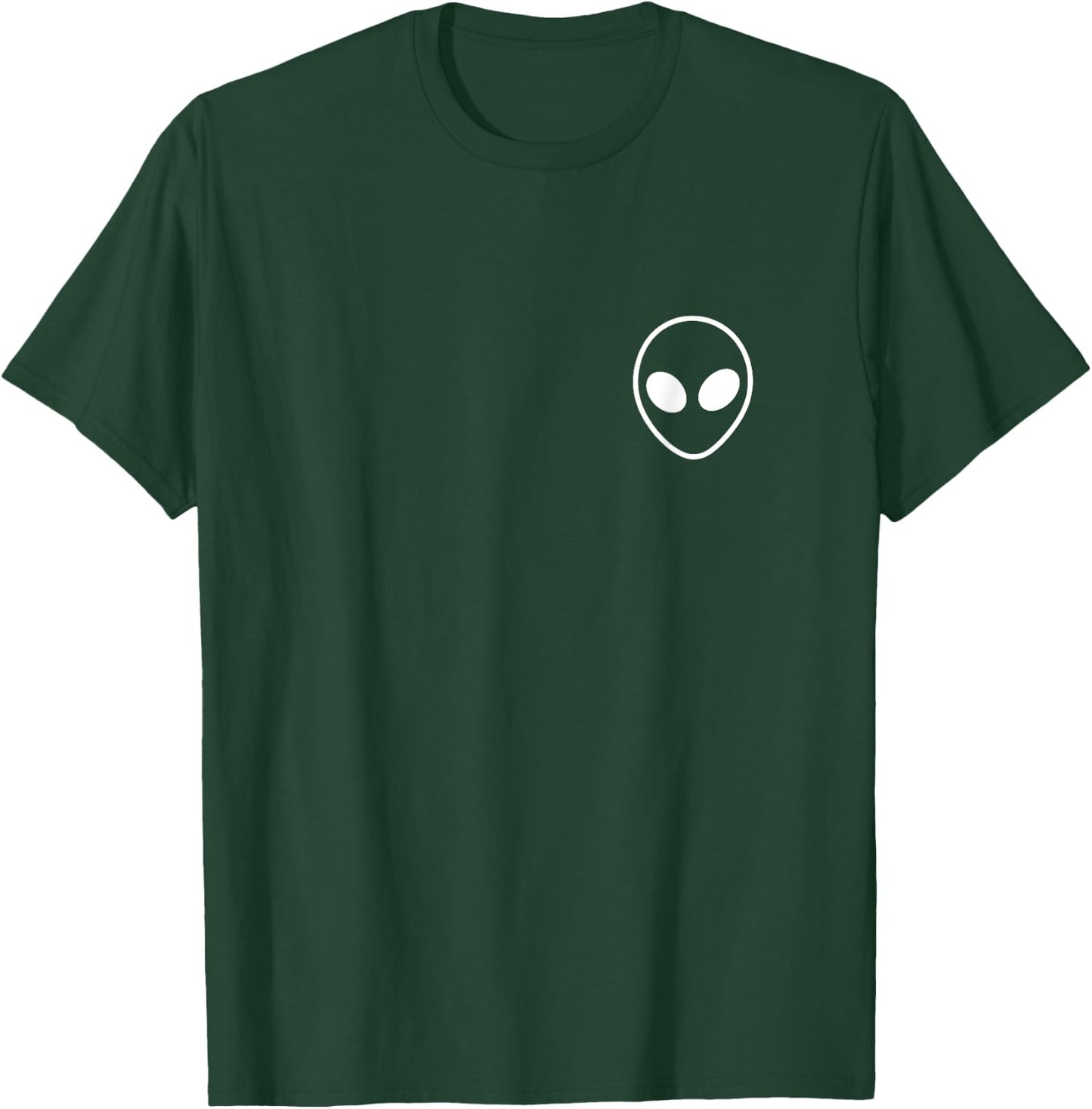 Alien Head - UFO - Minimalistic "Pocket Design" - Classic T-Shirt - T-Shirt | Forest