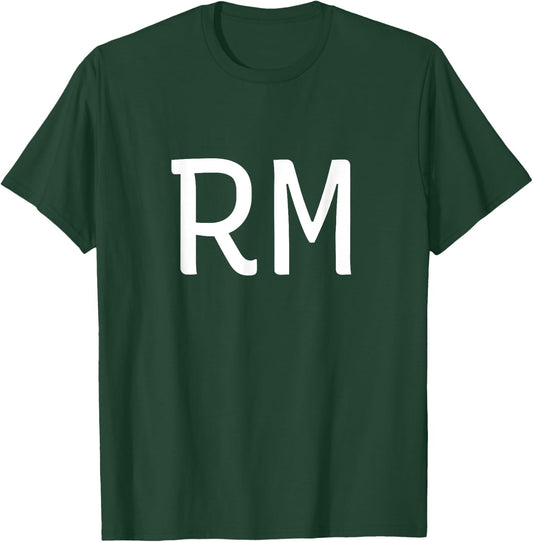 RM Two Letter Pair - Elegant Personalized Initials T-Shirt - T-Shirt | Forest