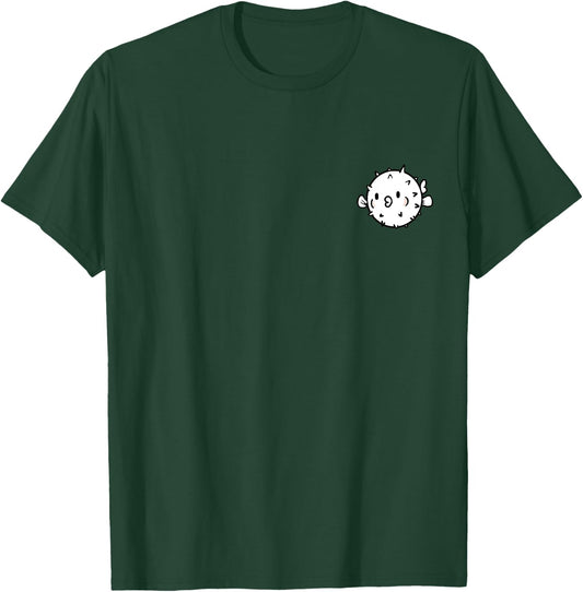 Cute Puffer Fish Graphic T-Shirt - T-Shirt | Forest