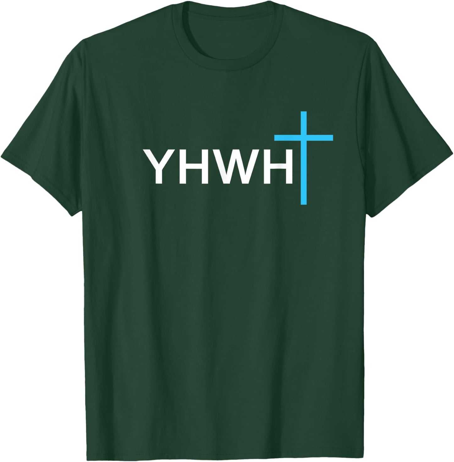 Simple Cross YHWH Yahweh Christian Jesus Name T-Shirt - T-Shirt | Forest