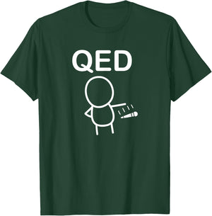 QED Mathematical Proof Mic Drop Funny Shirt T-Shirt - T-Shirt | Forest