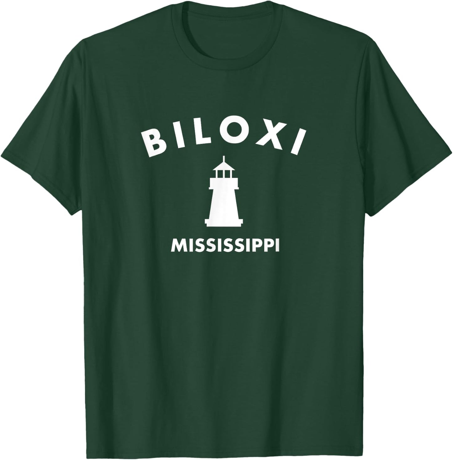 Biloxi Mississippi Gulf of Mexico Lighthouse T-Shirt - T-Shirt | Forest