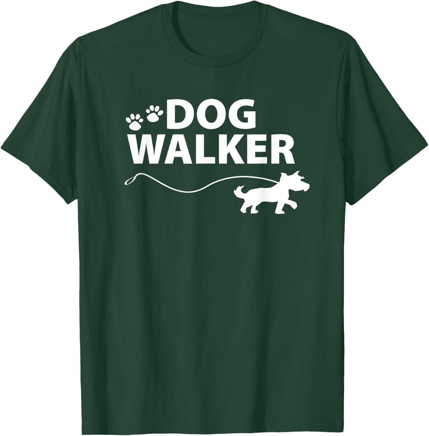 Dog Walker Men Women T-Shirt - T-Shirt | Forest