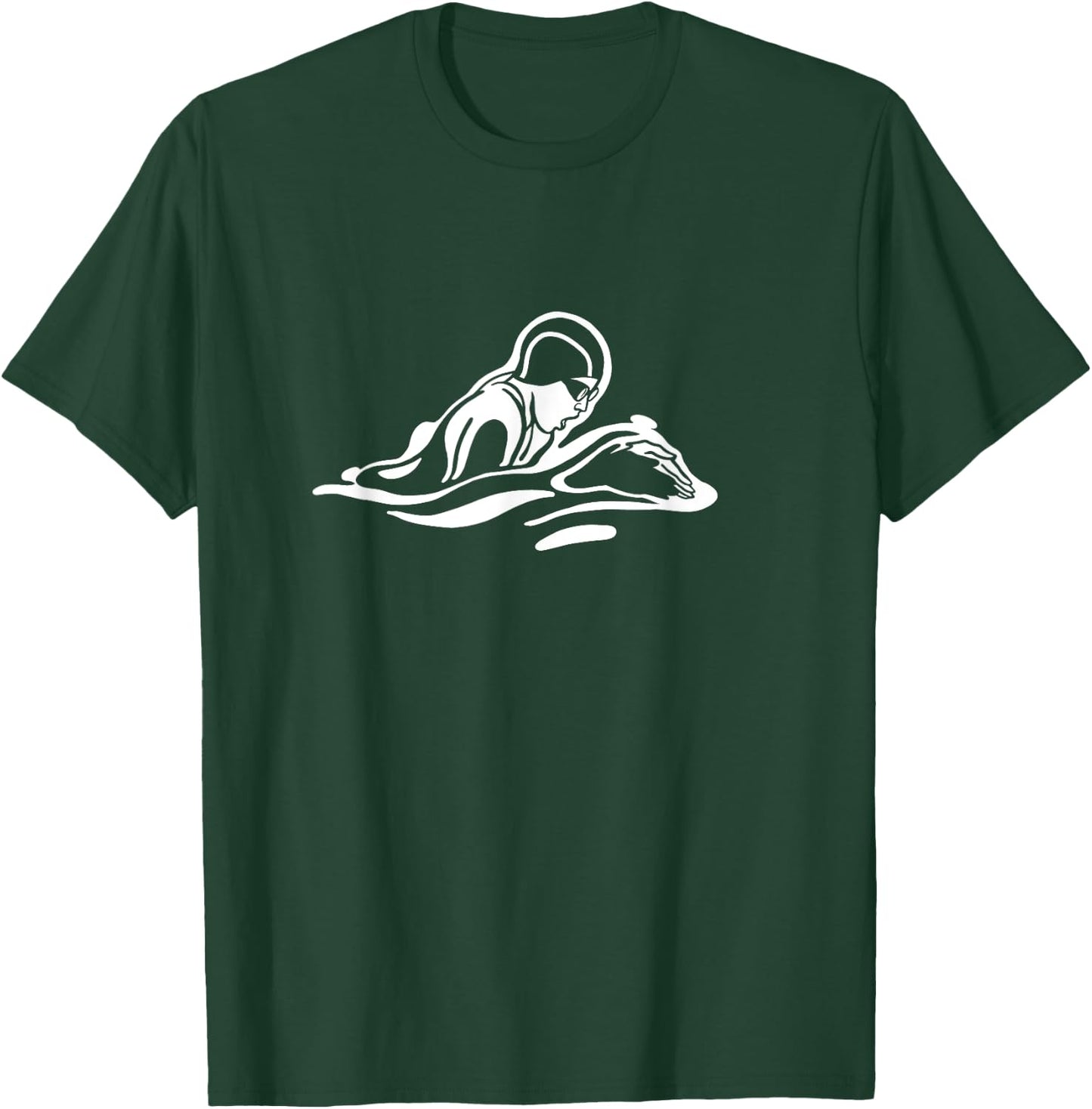 Breaststroke swimming. Stylized design for swimmers T-Shirt - T-Shirt | Forest