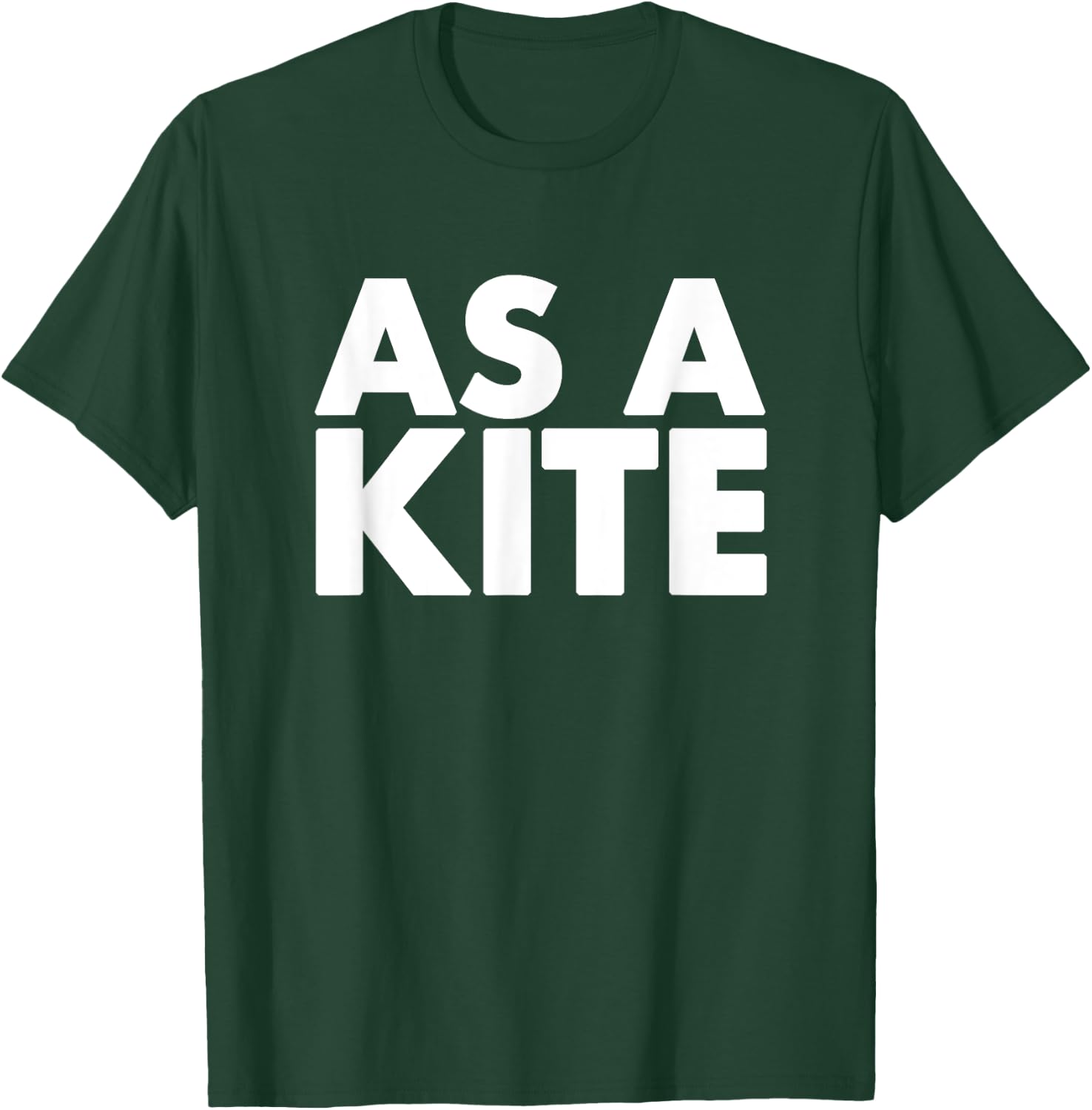 Funny Subtle Stoner As A Kite Shirts & - Black Adult Modern Letter Print - Small T-Shirt - T-Shirt | Forest