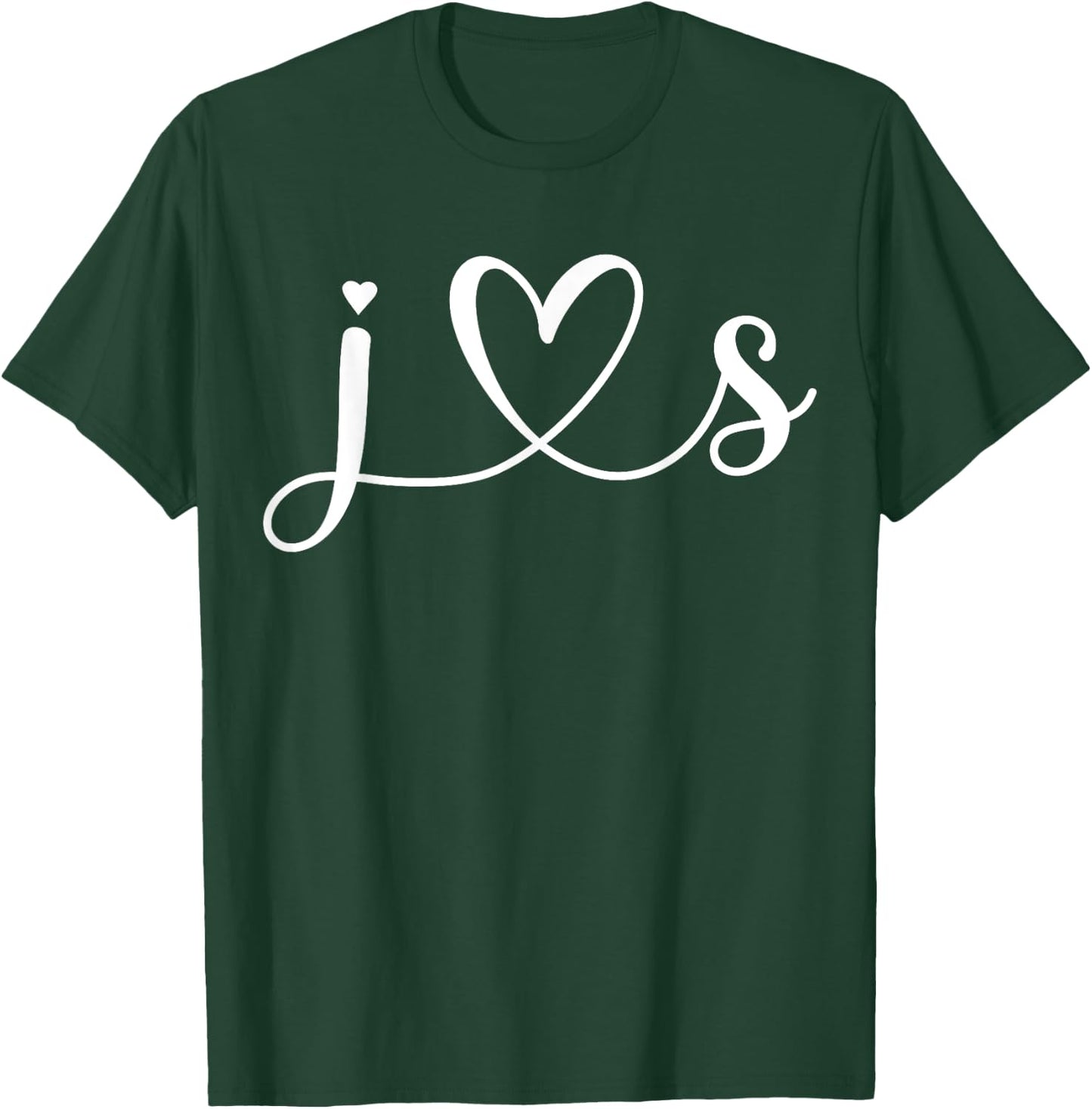J Love S Bride Boyfriend & Girlfriend J Letter and S Letter T-Shirt - T-Shirt | Forest