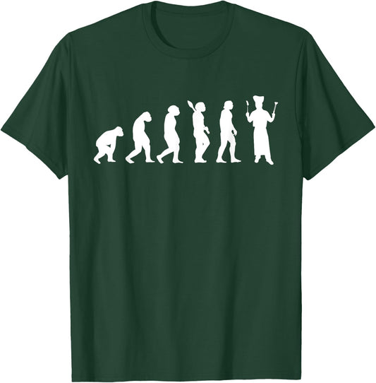 Cook Chef Evolution Cooking Gastronomy Chef hobby T-Shirt - T-Shirt | Forest