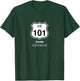 Seaside Oregon Historic US Route 101 US Highway 101 T-Shirt - T-Shirt | Forest