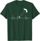Kitesurfing Heartbeat Kiteboarding Surfboard T-Shirt - T-Shirt | Forest