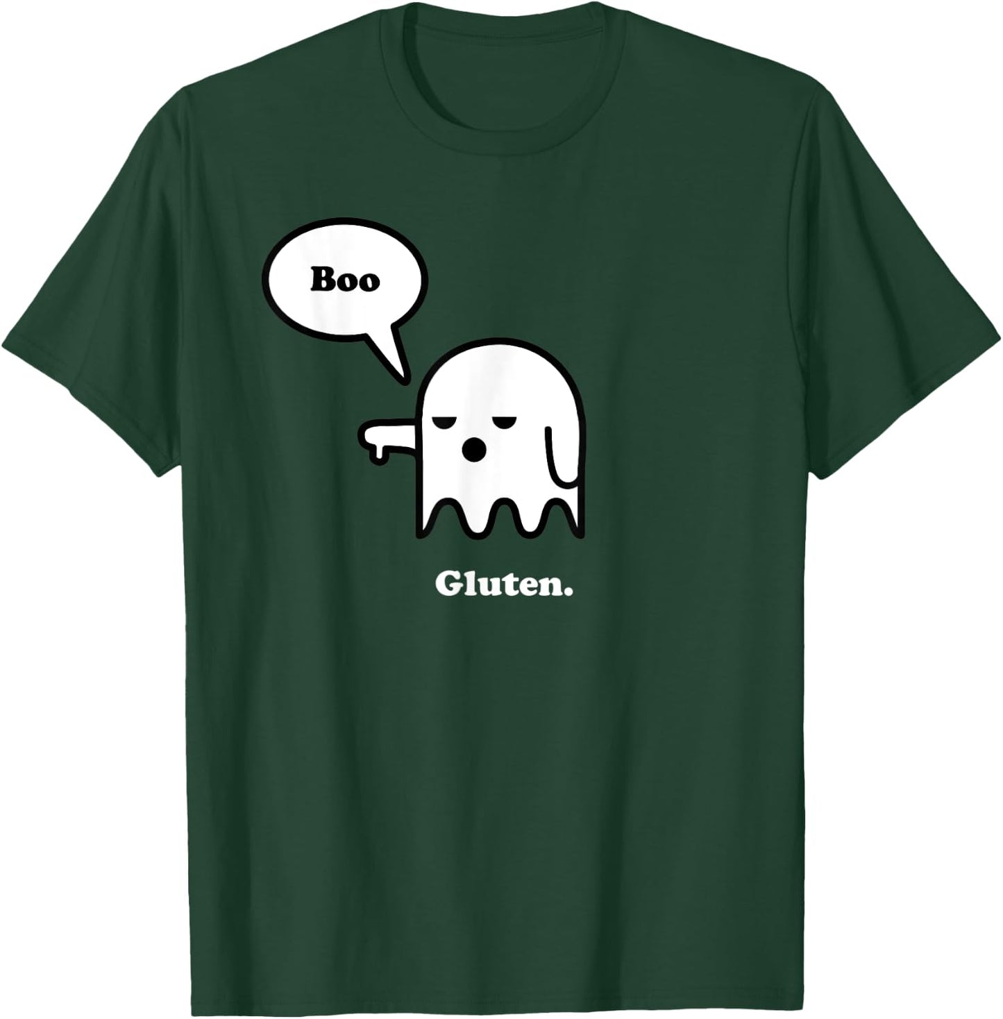 Funny Gluten Free Clothing Halloween Ghost Boo I Hate Gluten T-Shirt - T-Shirt | Forest