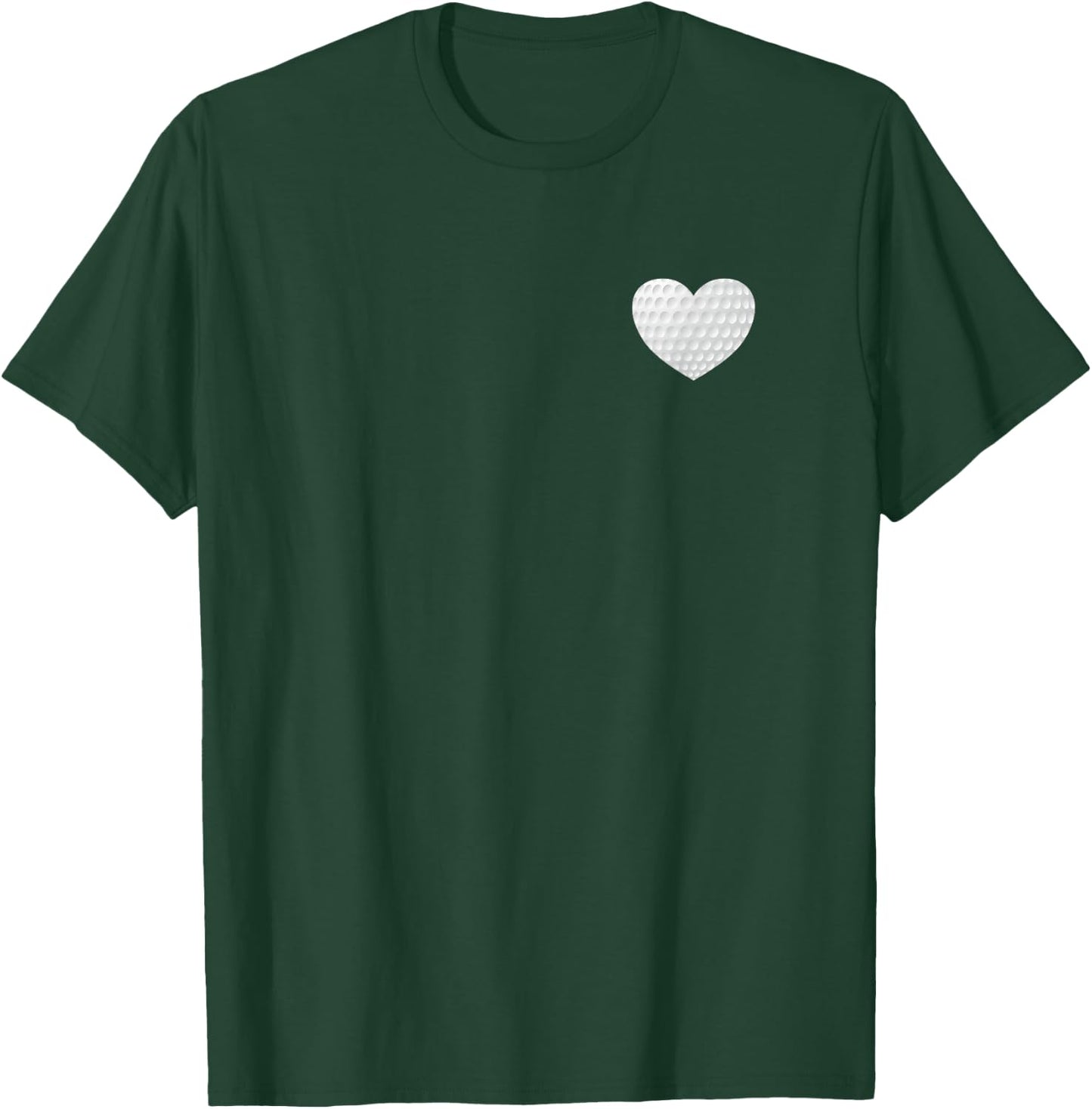 Golf Heart, Golf Ball Heart - Funny Golf Lover Heart T-Shirt - T-Shirt | Forest
