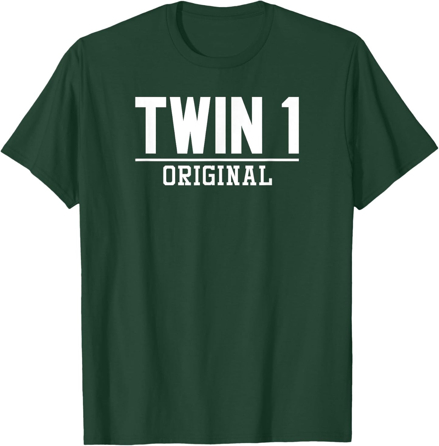 ORIGINAL + SPARE PARTS funny identical twins matching T-Shirt - T-Shirt | Forest