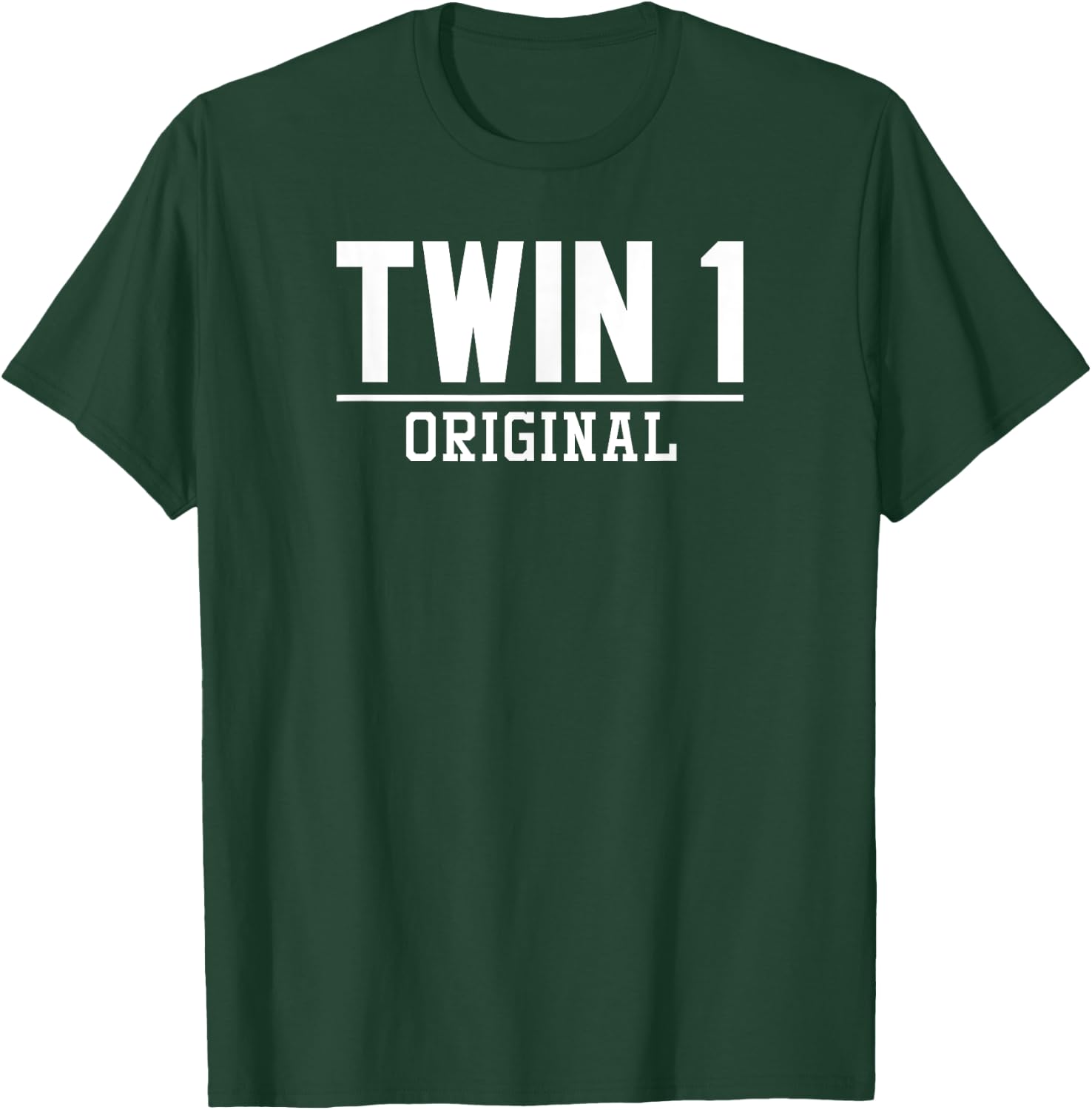ORIGINAL + SPARE PARTS funny identical twins matching T-Shirt - T-Shirt | Forest