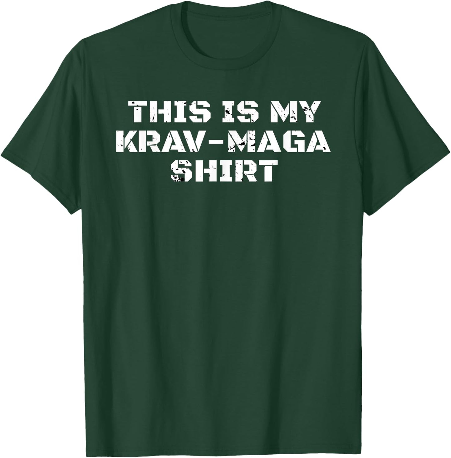 Krav Maga Combat Defense MMA IDF Self Defense Gift Black -Adults Small Classic Fit Crew Collar Short Sleeve T-Shirt - T-Shirt | Forest