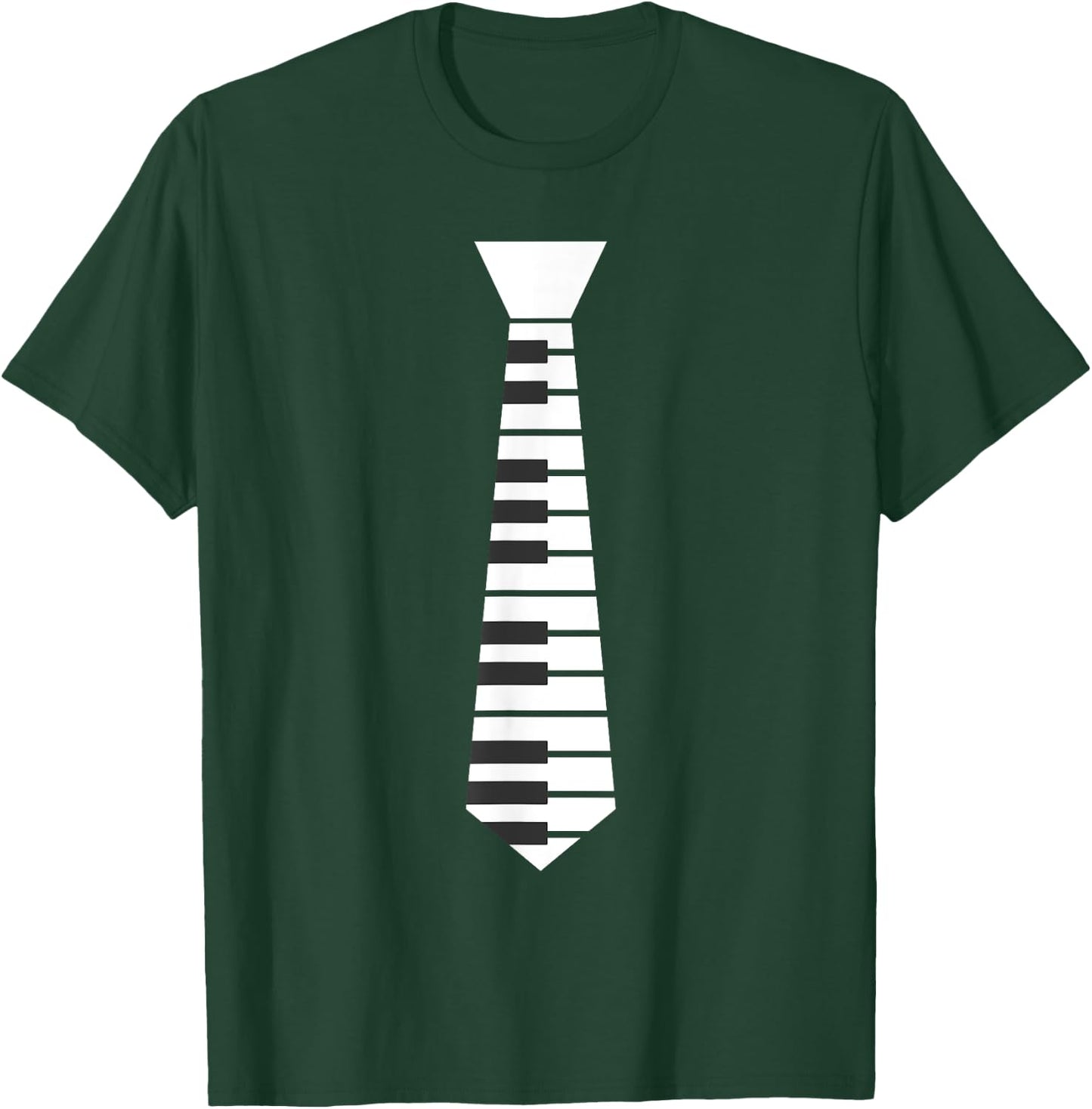 Piano Necktie Piano Player Pianist Classical Music Musician T-Shirt - T-Shirt | Forest