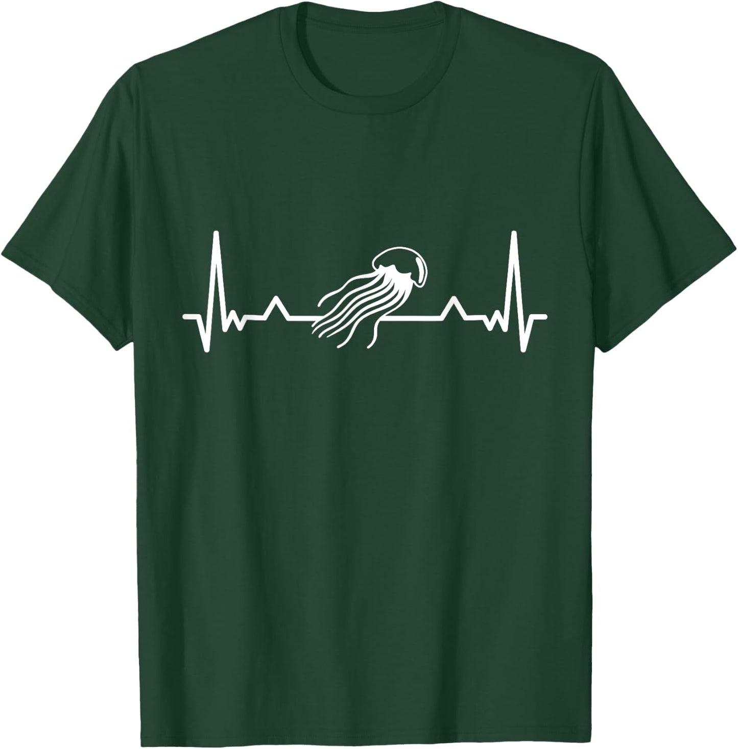 Jellyfish Heartbeat Jelly Fish Gift T-Shirt - T-Shirt | Forest