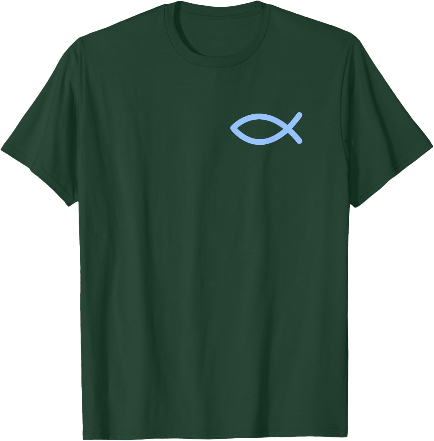 Ichthys/Ichthus Christian Symbol Jesus Fish T-Shirt - T-Shirt | Forest