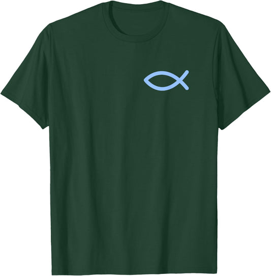Ichthys/Ichthus Christian Symbol Jesus Fish T-Shirt - T-Shirt | Forest