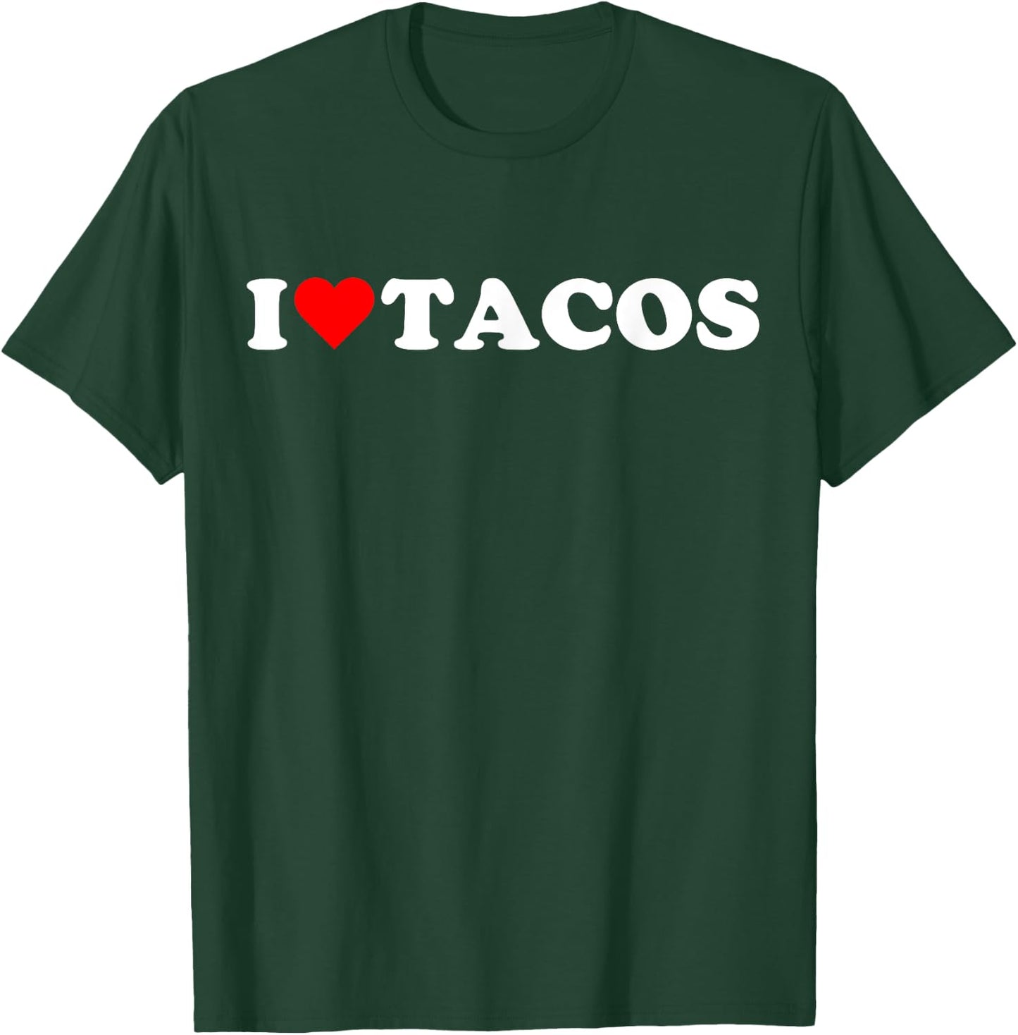 I heart Tacos I love Tacos cute red heart Taco lover Tuesday T-Shirt - T-Shirt | Forest