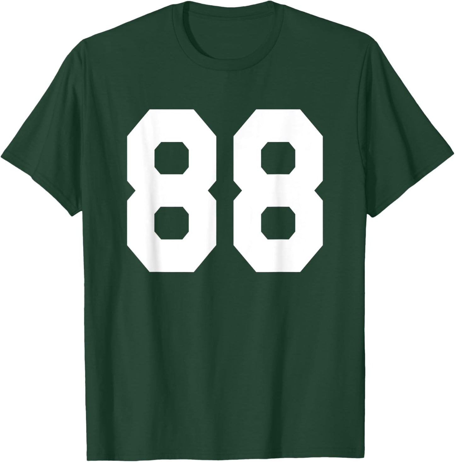 Number 88 Sports Jersey Front and Back Team Player T-Shirt - T-Shirt | Forest
