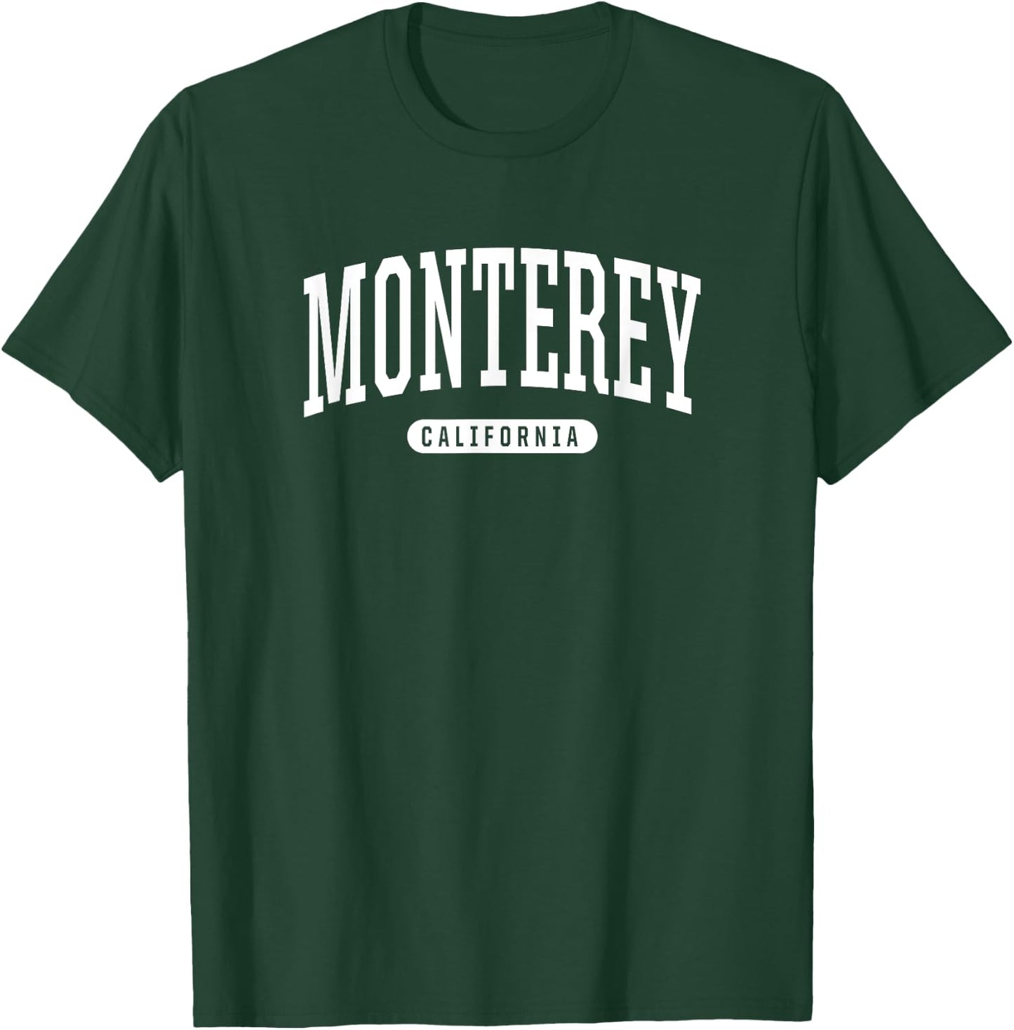 Monterey California Vacation College Style Sports CA T-Shirt - T-Shirt | Forest