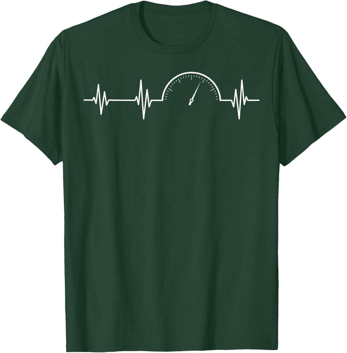 Heartbeat Speedometer Auto Mechanics Car Guys Car Mechanics T-Shirt - T-Shirt | Forest