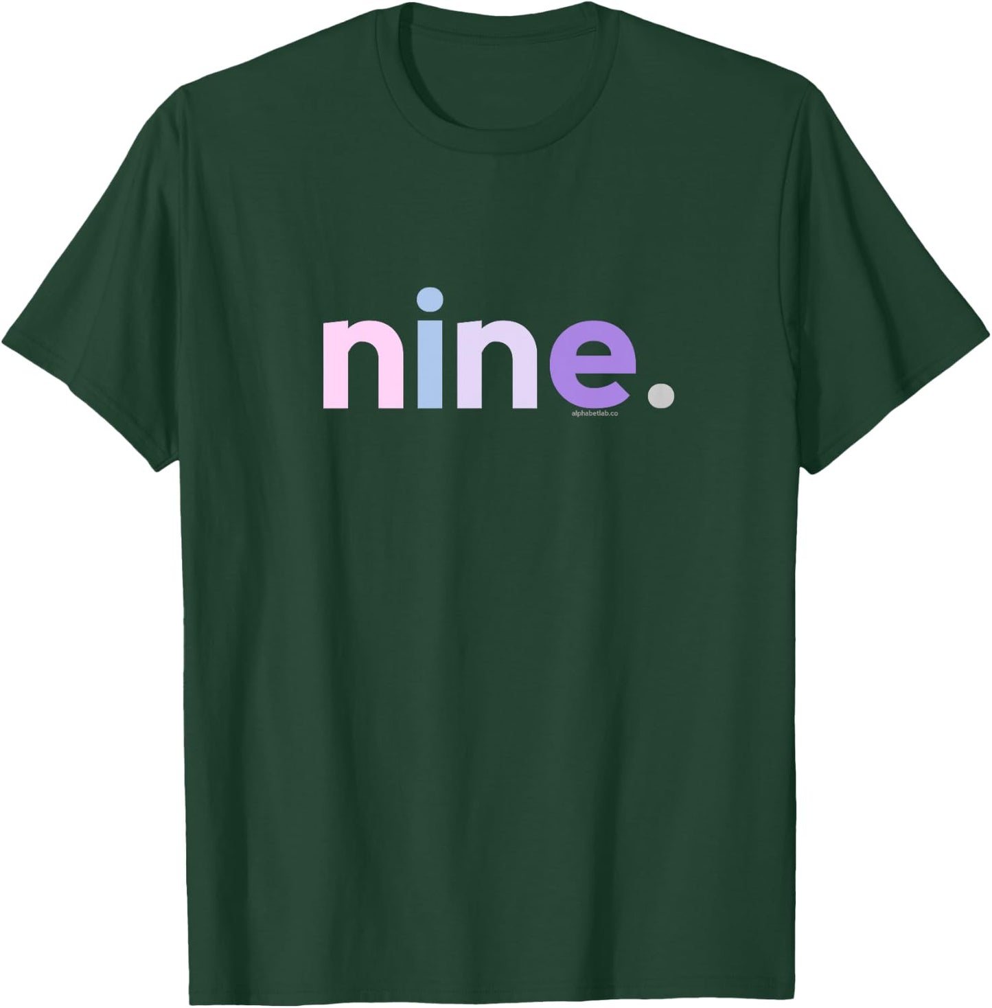 9th Birthday Shirt Girl 9 Year Old Nine | Age 9 Party Ideas T-Shirt - T-Shirt | Forest
