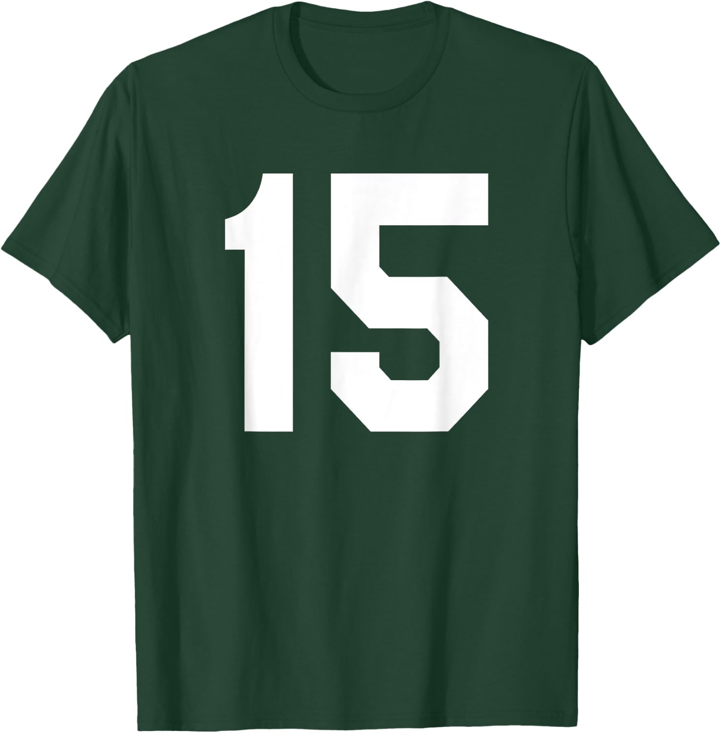 Number 15 Sports Jersey Front and Back Team Player T-Shirt - T-Shirt | Forest