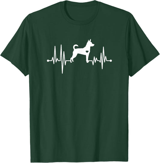Rat Terrier Heartbeat Dog Lover Dog Owner T-Shirt - T-Shirt | Forest