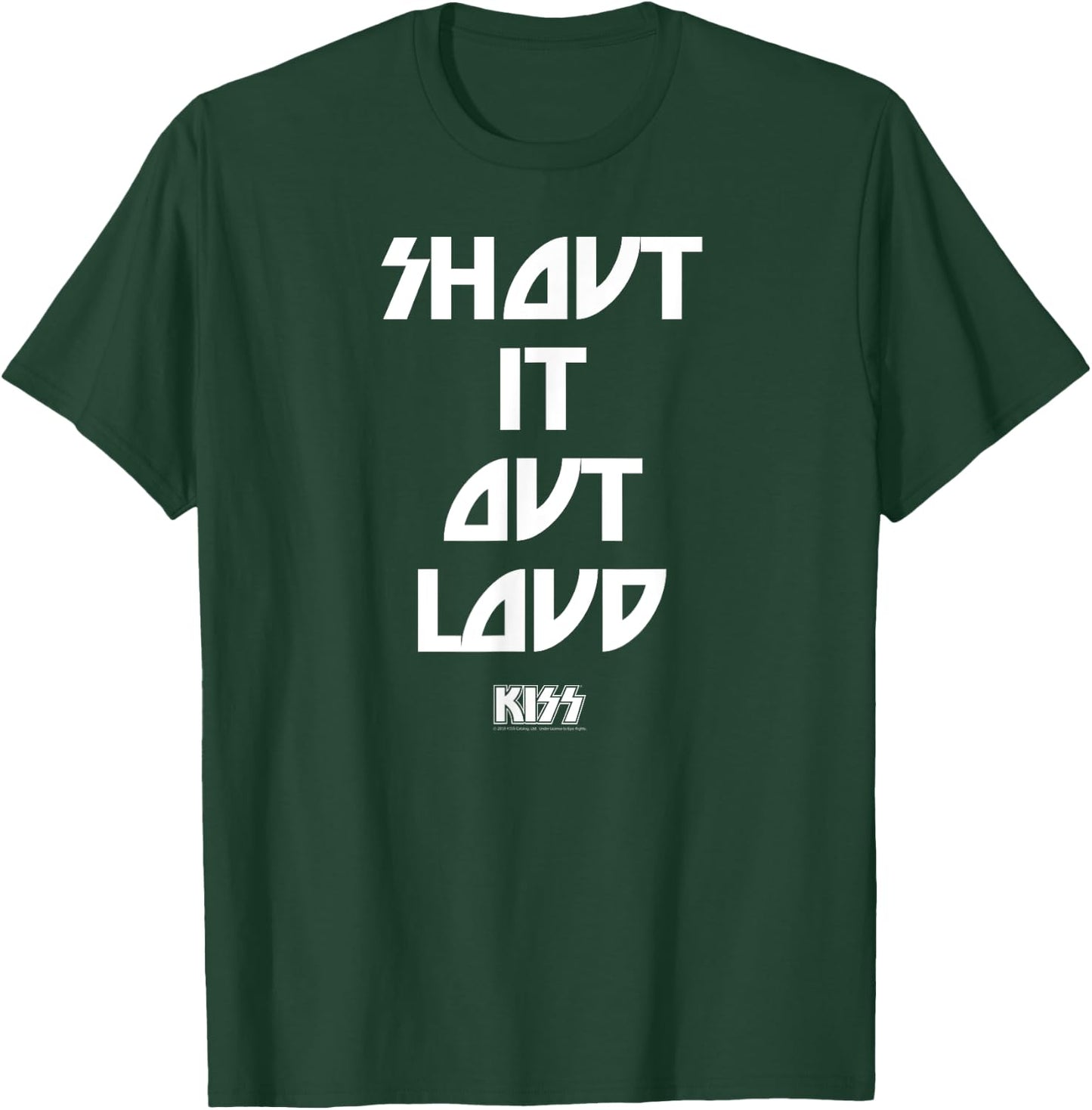 KISS - Shout It Out Loud Lyric T-Shirt - T-Shirt | Forest