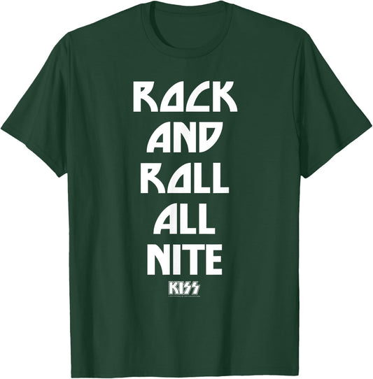 KISS - Rock And Roll All Nite Lyric T-Shirt - T-Shirt | Forest