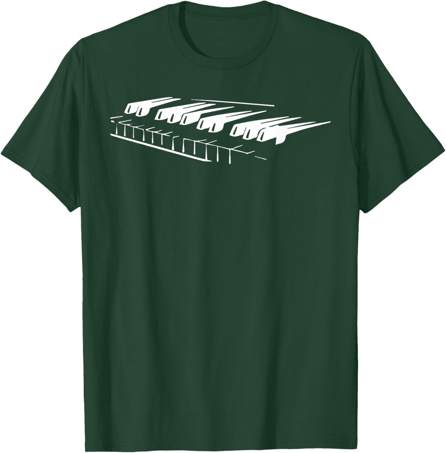 Hobby Musik Tasteninstrument Orchester Geschenke Piano Pianist Gift Klimperbox Musician Keys T-Shirt - T-Shirt | Forest