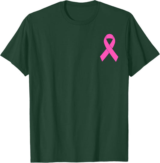 Cute Pink Ribbon Breast Cancer Awareness Women Men Kids T-Shirt - T-Shirt | Forest