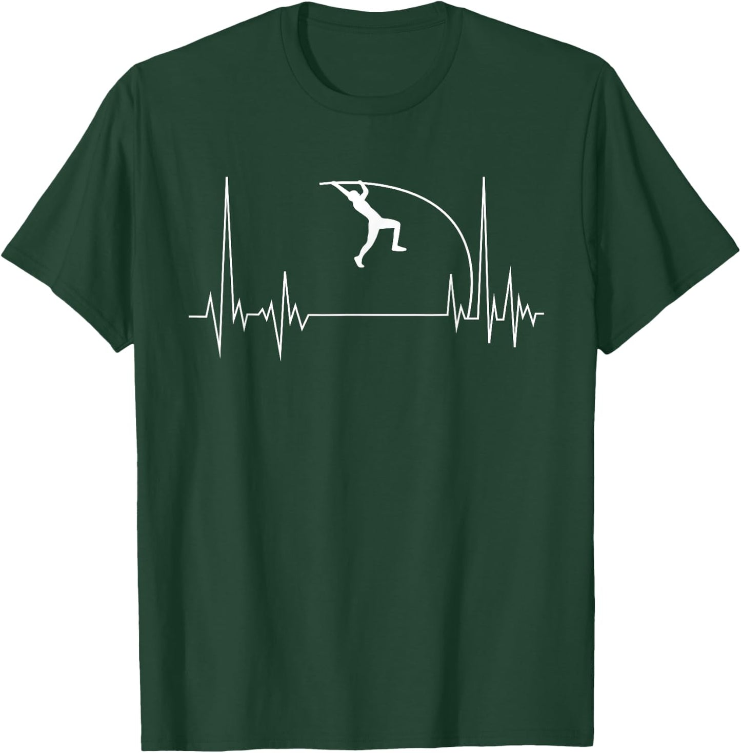 Funny Pole Vaulting Design Men Women Track And Field Vaulter T-Shirt - T-Shirt | Forest