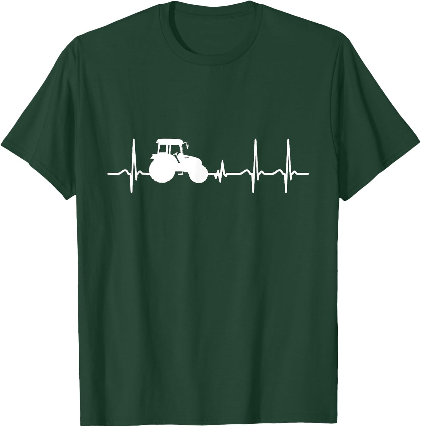Tractor Heartbeat EKG T-Shirt - T-Shirt | Forest