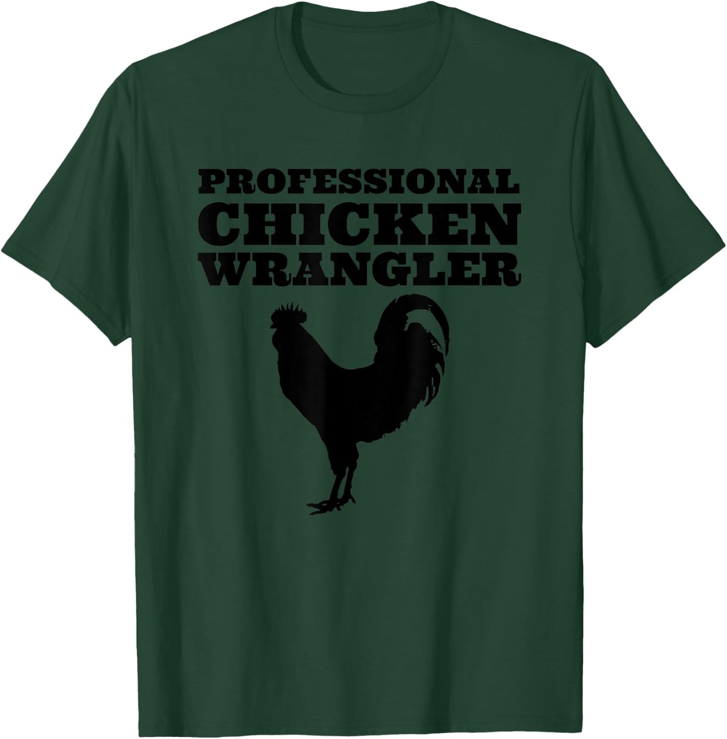 Country Cowgirl & Cowboy Howdy Co. Professional Chicken Wrangler -Adults Kids Chicken-Themed Grey Small Classic Fit Short Sleeve T-Shirt - T-Shirt | Forest