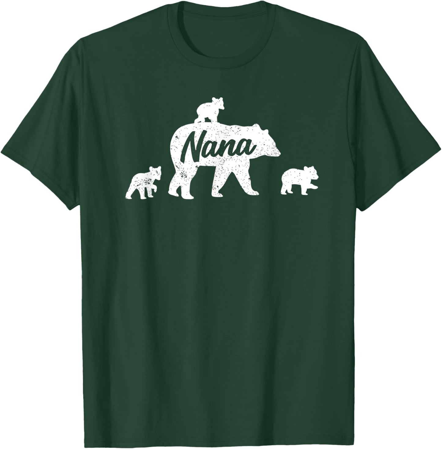 Vintage Nana Bear 3 Cubs Mother's Day T-Shirt - T-Shirt | Forest